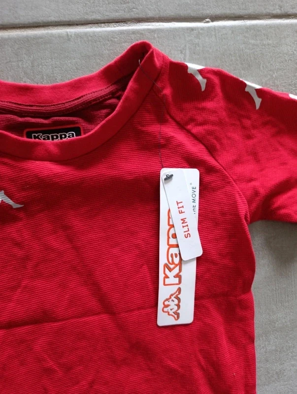 T-shirt Kappa vermelho menino 6 anos (116 cm) novo com etiqueta – 100% algodão – photo 3